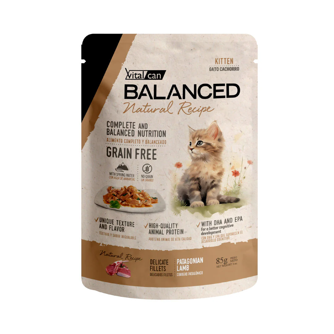 Pouch Balanced Gato Cachorro Filetes Cordero