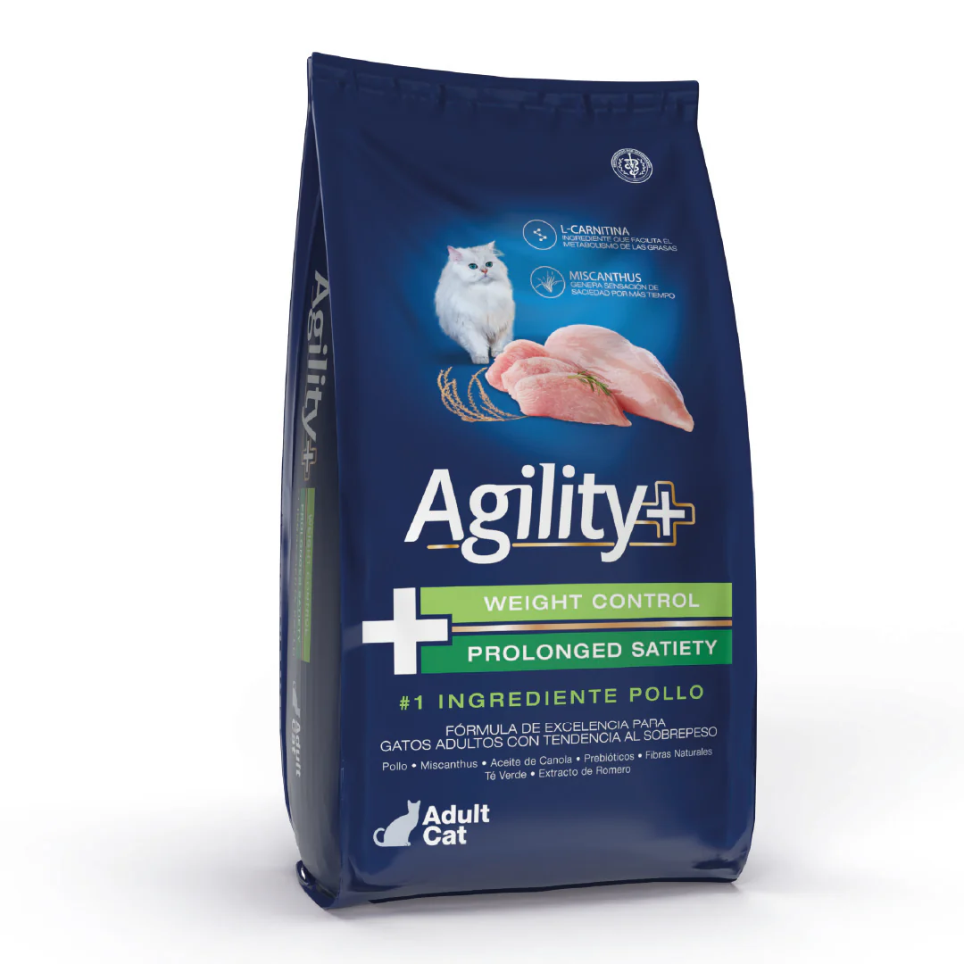 Alimento Agility+ Gato Control de Peso Pollo