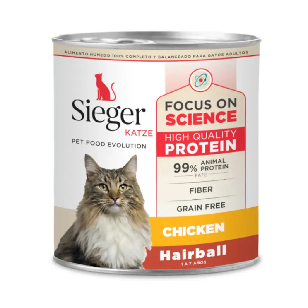 Lata Sieger Katze Gato Adulto Hairball Pollo